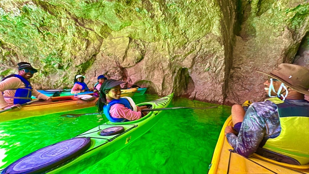 Emerald Cave Kayaking Guided Tours with 300 pictures, family friendly